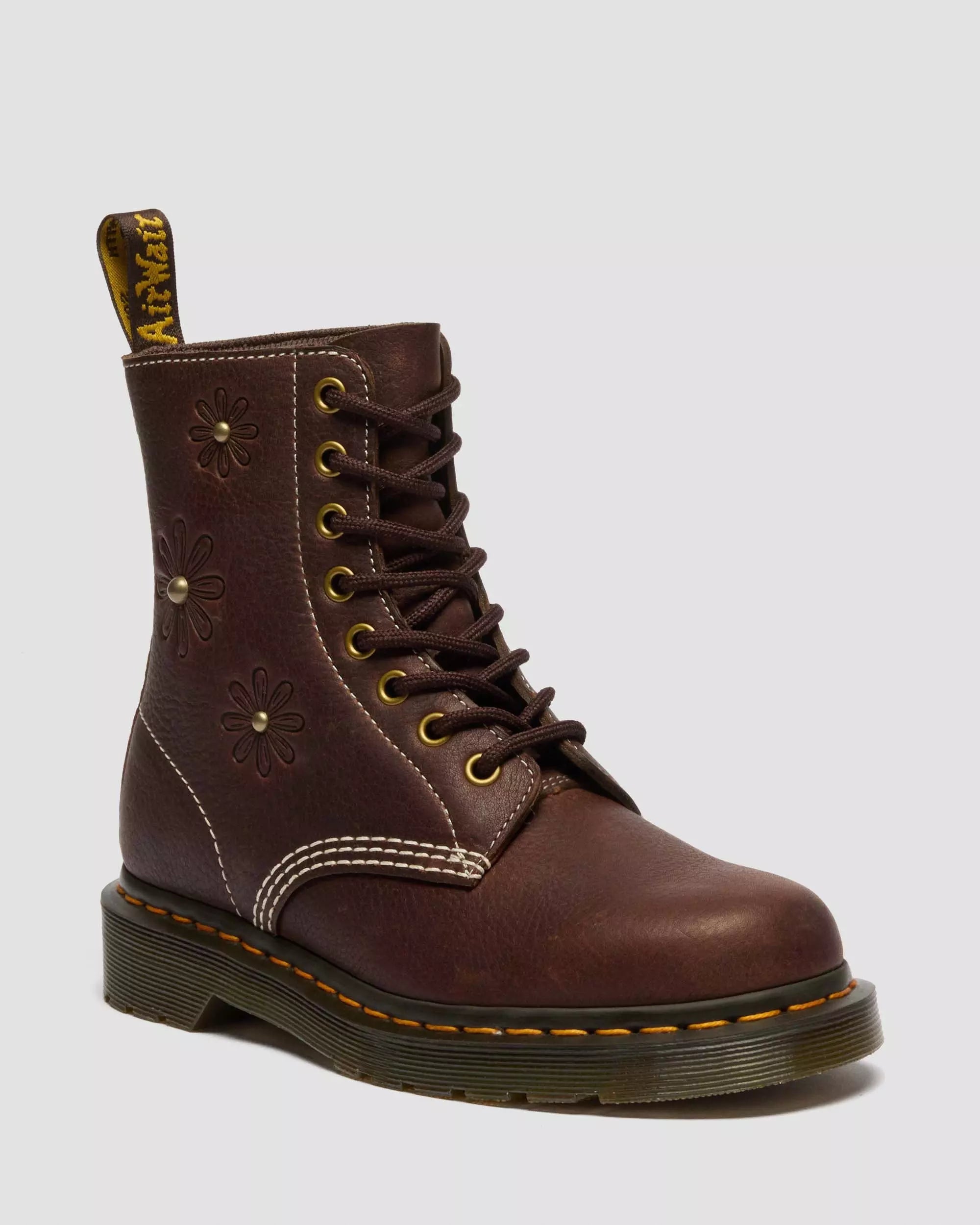 1460 Pascal Flower Grizzly Leather Boots