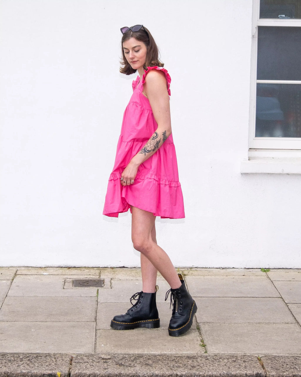 SINCLAIR Milled Nappa Leather Platform Boots