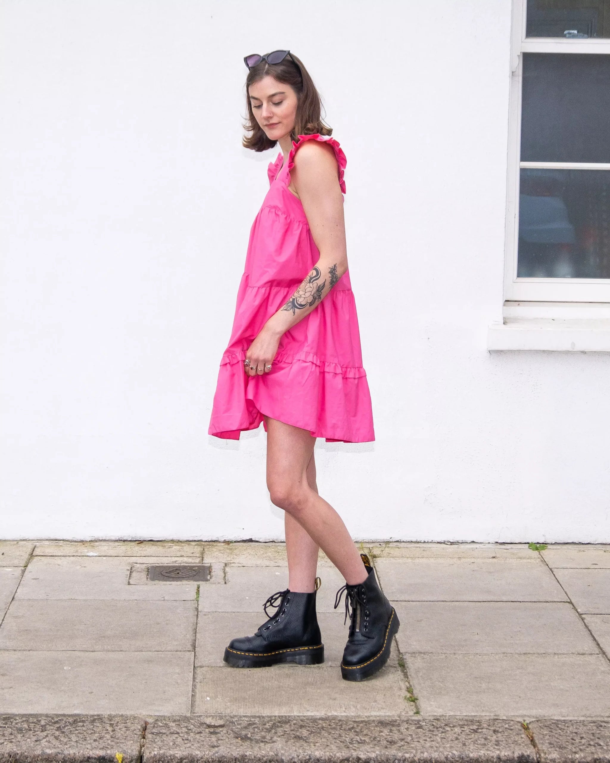 SINCLAIR Milled Nappa Leather Platform Boots