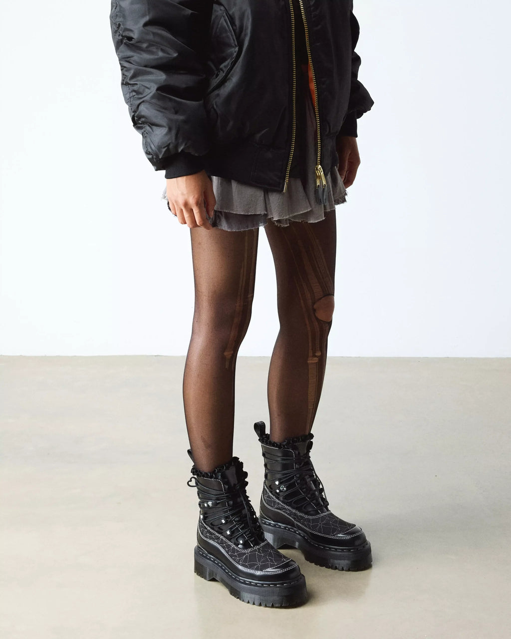 JADON FRILL Smooth Leather Platform Boots
