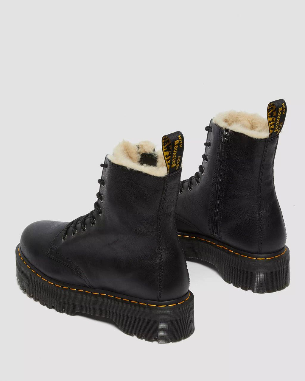Jadon Faux Fur Lined Leather Platform Boots