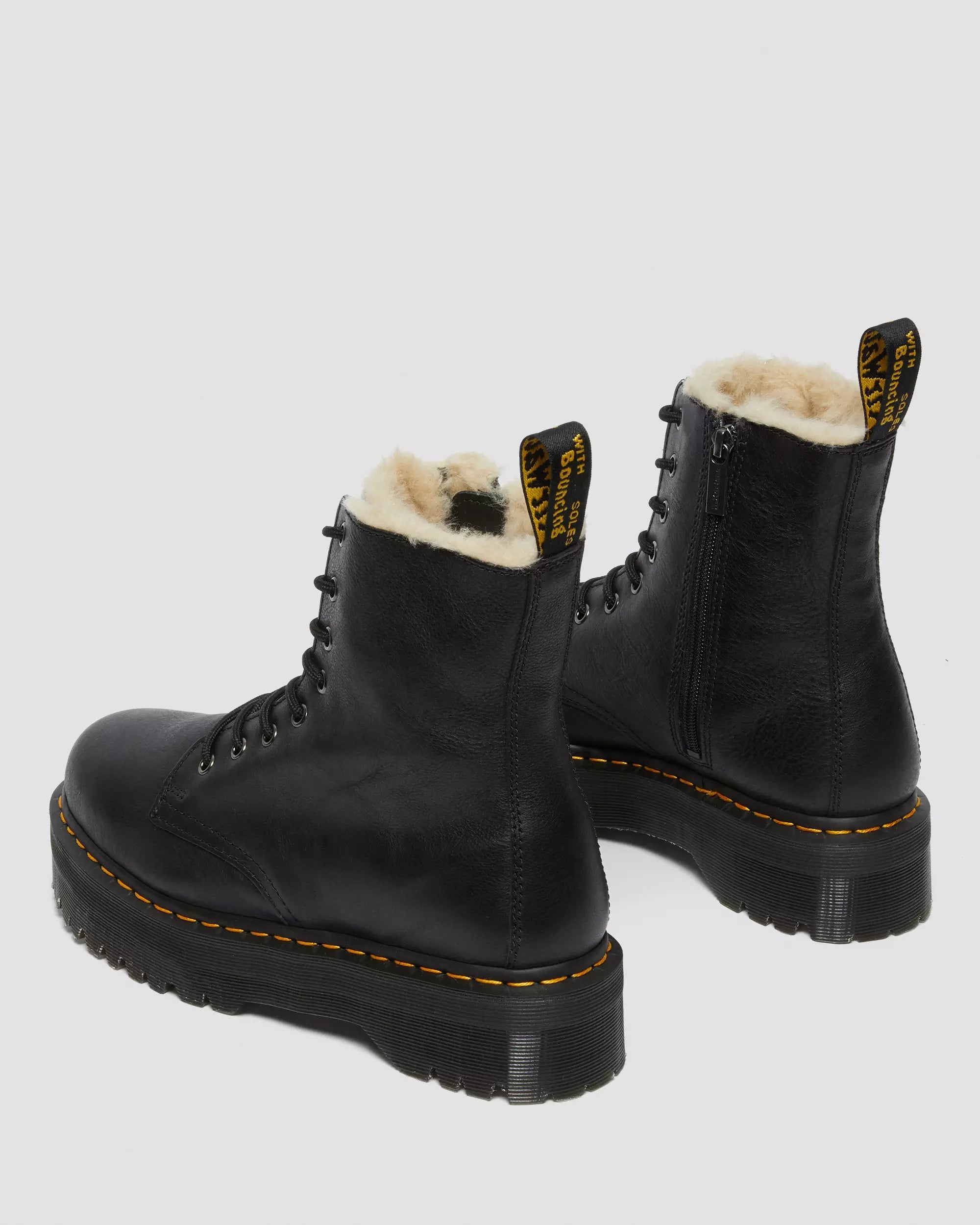 Jadon Faux Fur Lined Leather Platform Boots