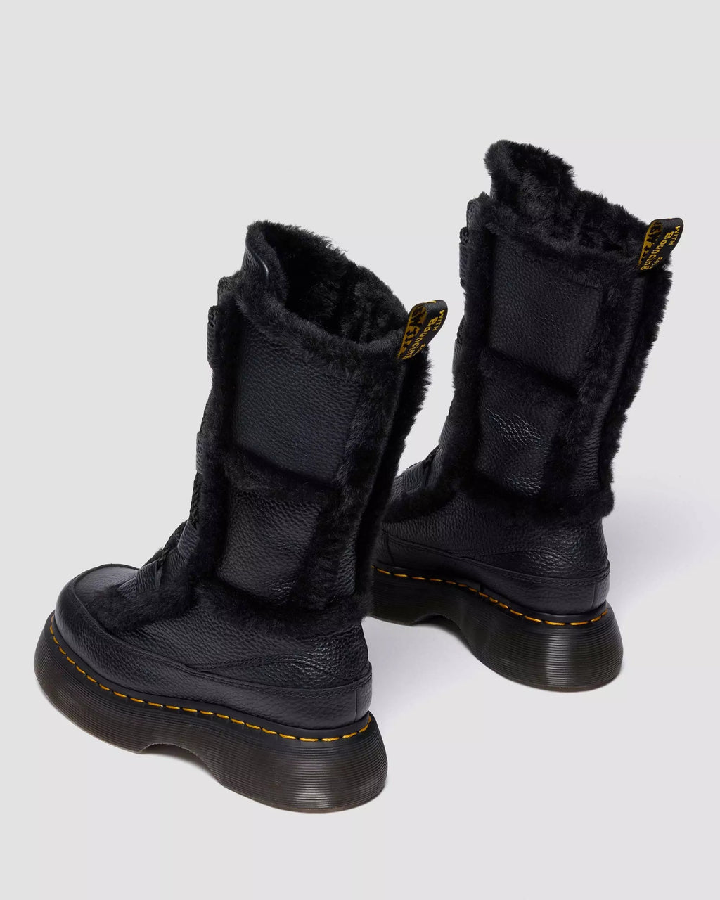 Buzz Lace Up Faux Fur Lined Milled Nappa Leather Lace Up Boots