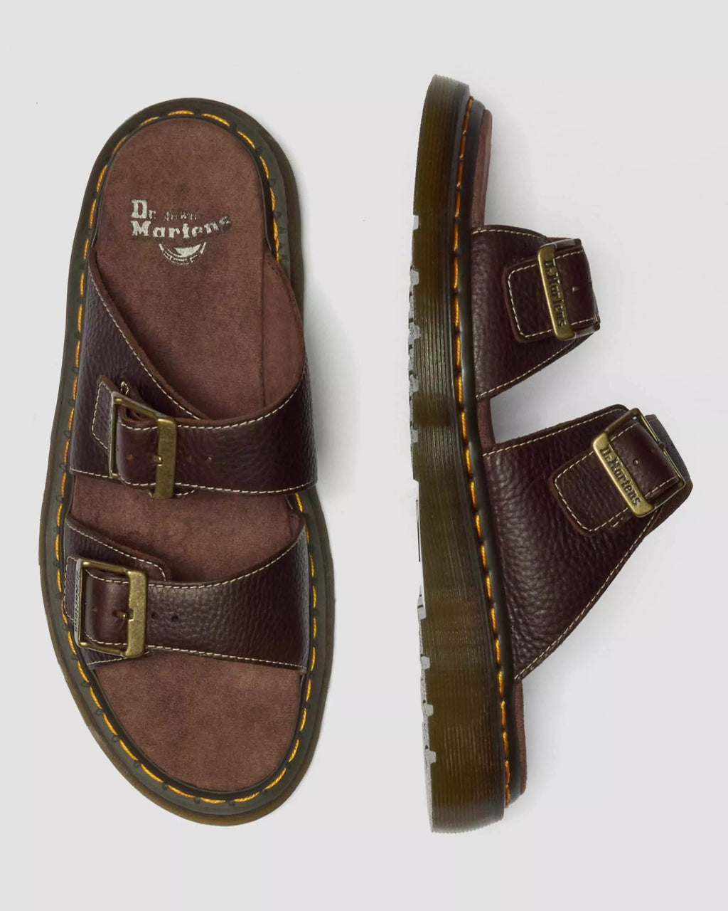 Josef Grizzly Leather Slide Sandals