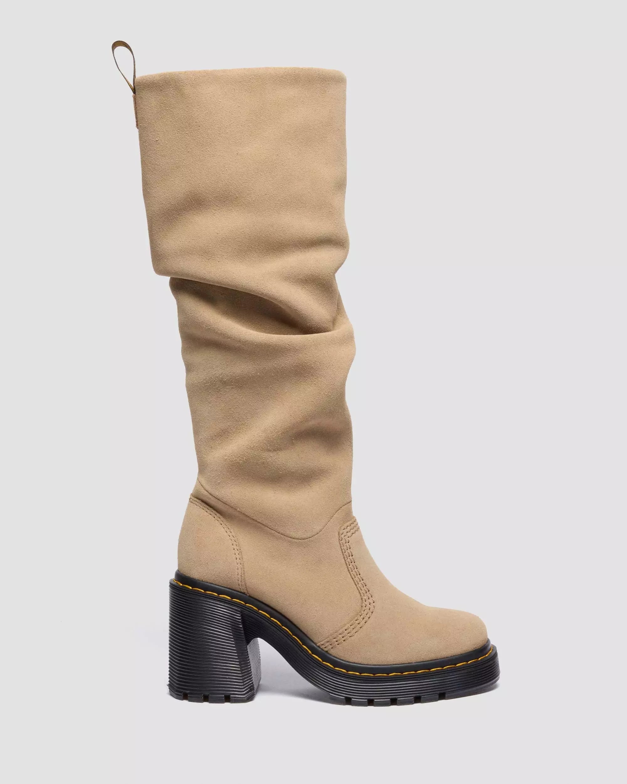 KASEY Suede Knee High Heeled Boots