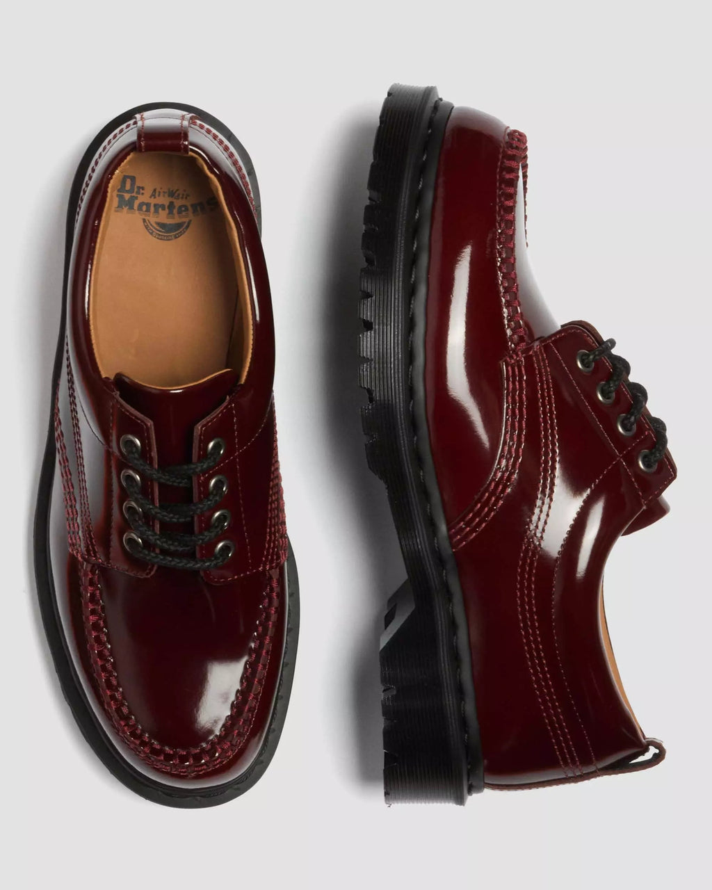 Lowell Lacquered Leather Moc Toe Shoes