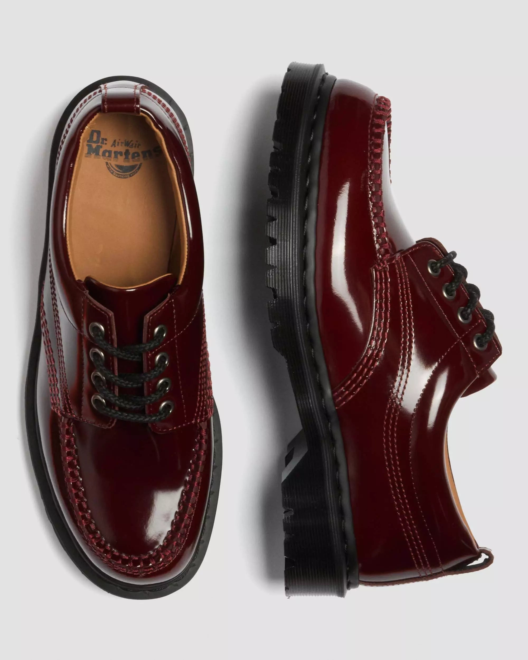Lowell Lacquered Leather Moc Toe Shoes