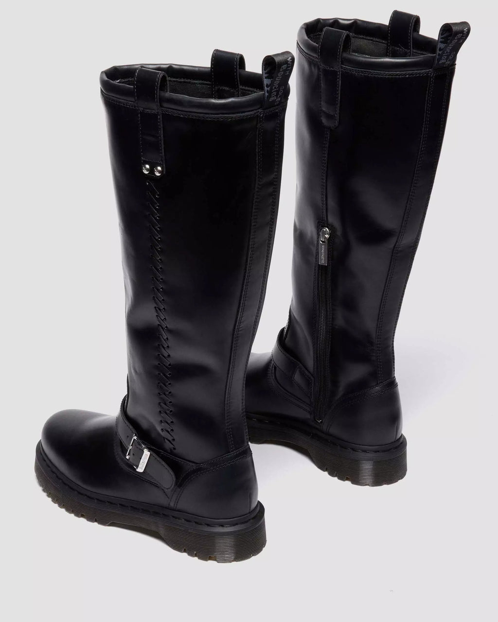 Anistone Knee High Orleans Leather Biker Boots