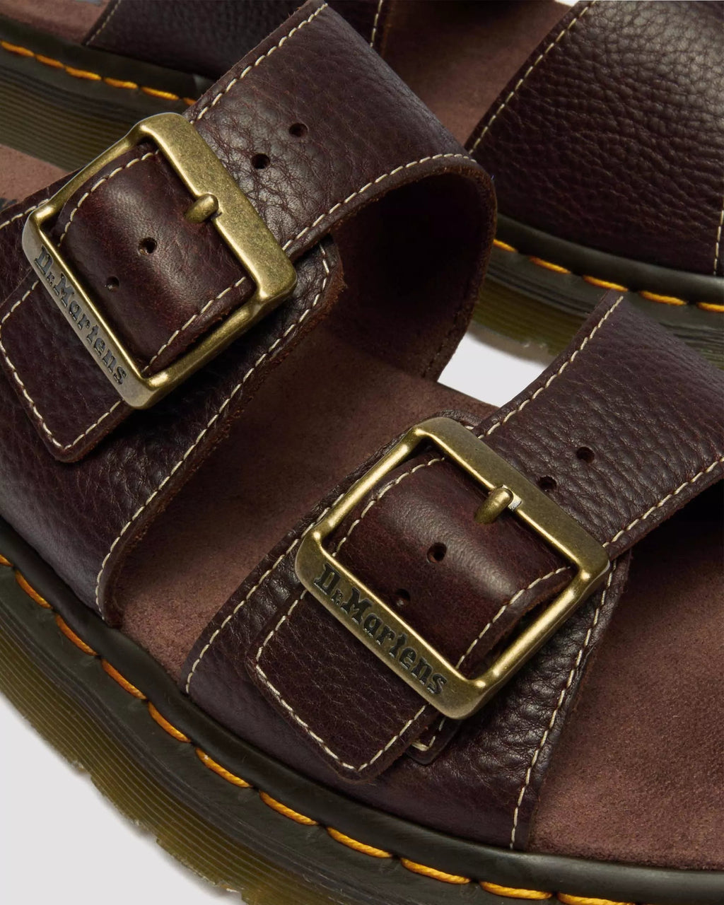 Josef Grizzly Leather Slide Sandals