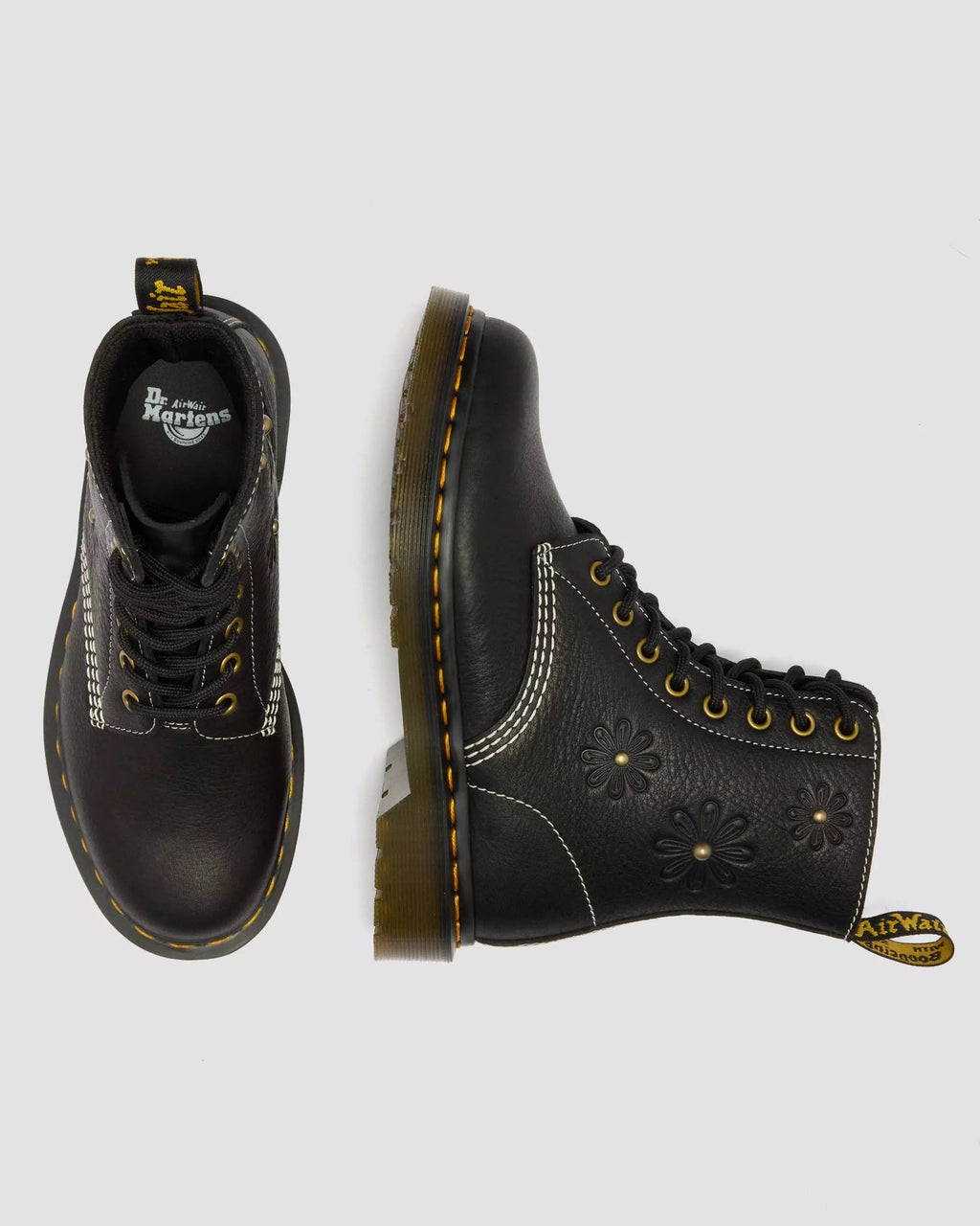 1460 Pascal Flower Grizzly Leather Boots