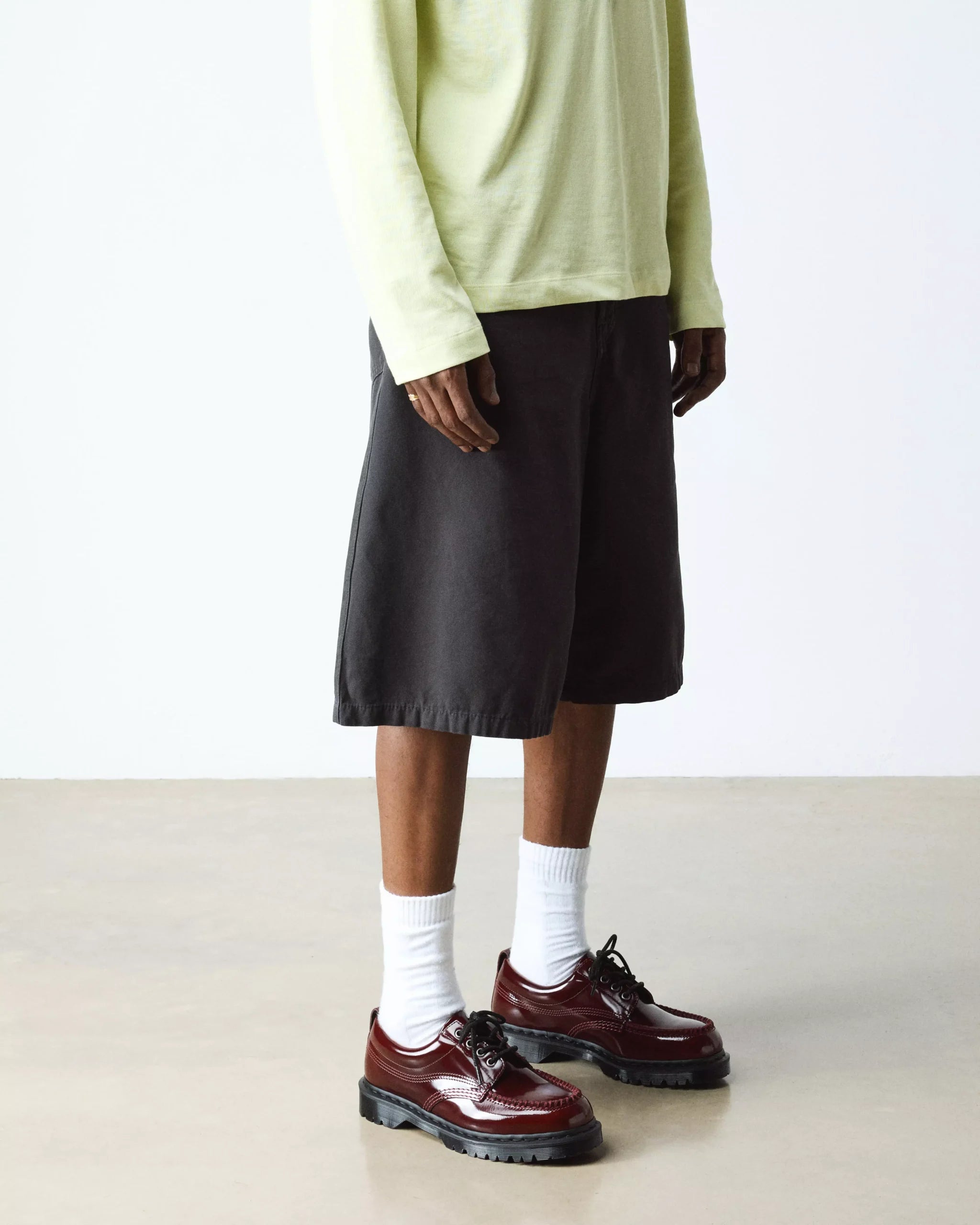 Lowell Lacquered Leather Moc Toe Shoes