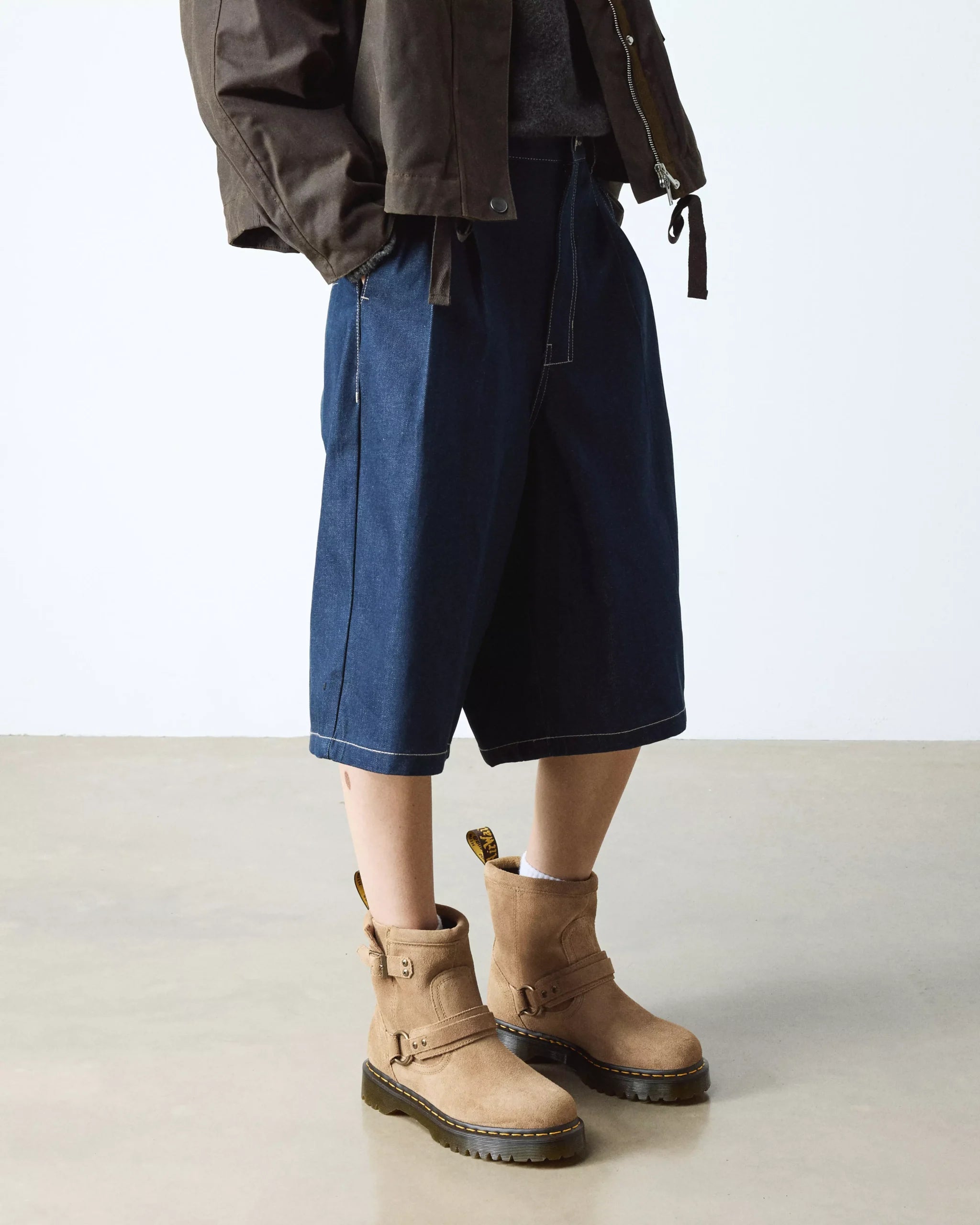 Anistone Harness Suede Biker Boots