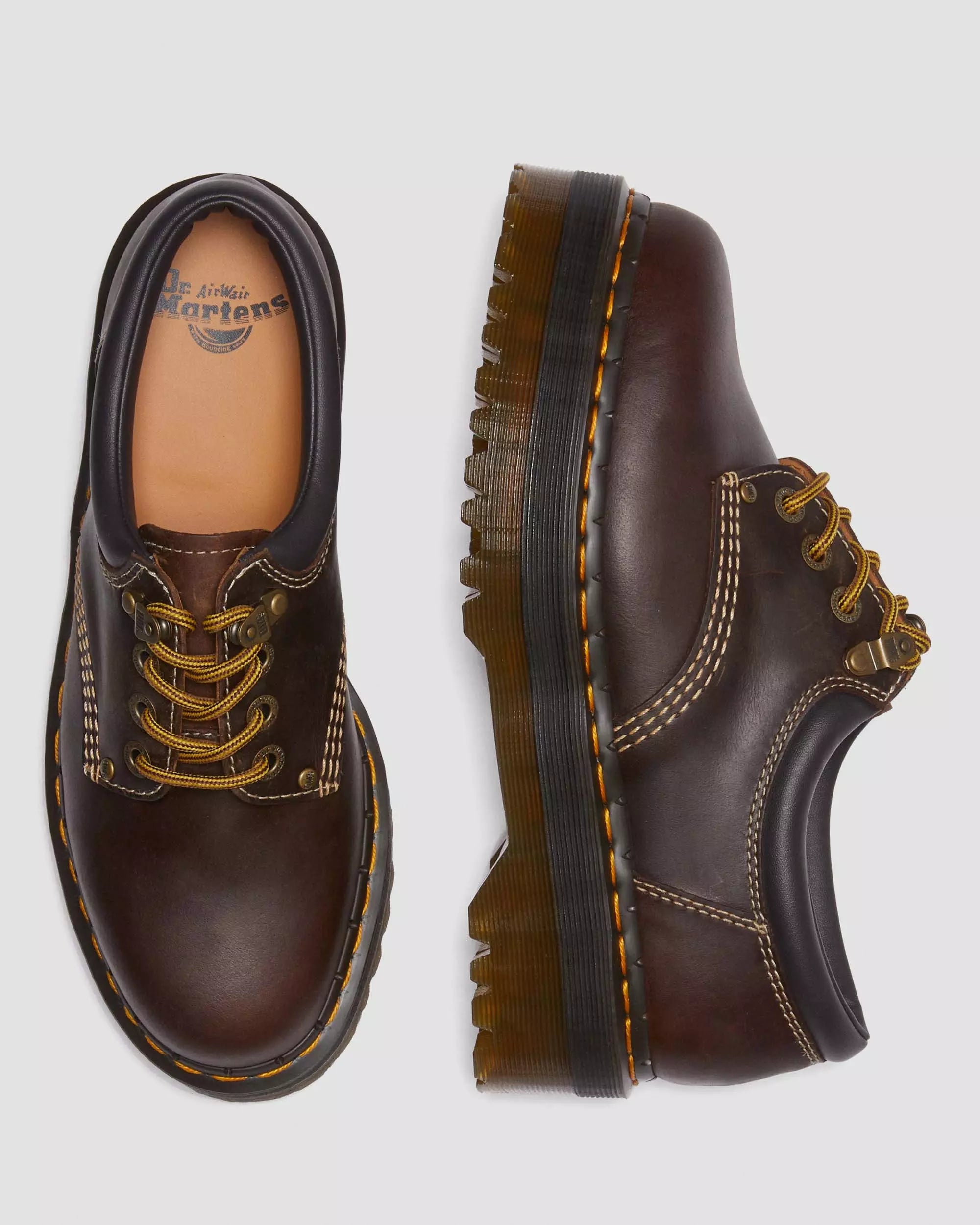 8053 Arc Crazy Horse Leather Platform Casual Shoes