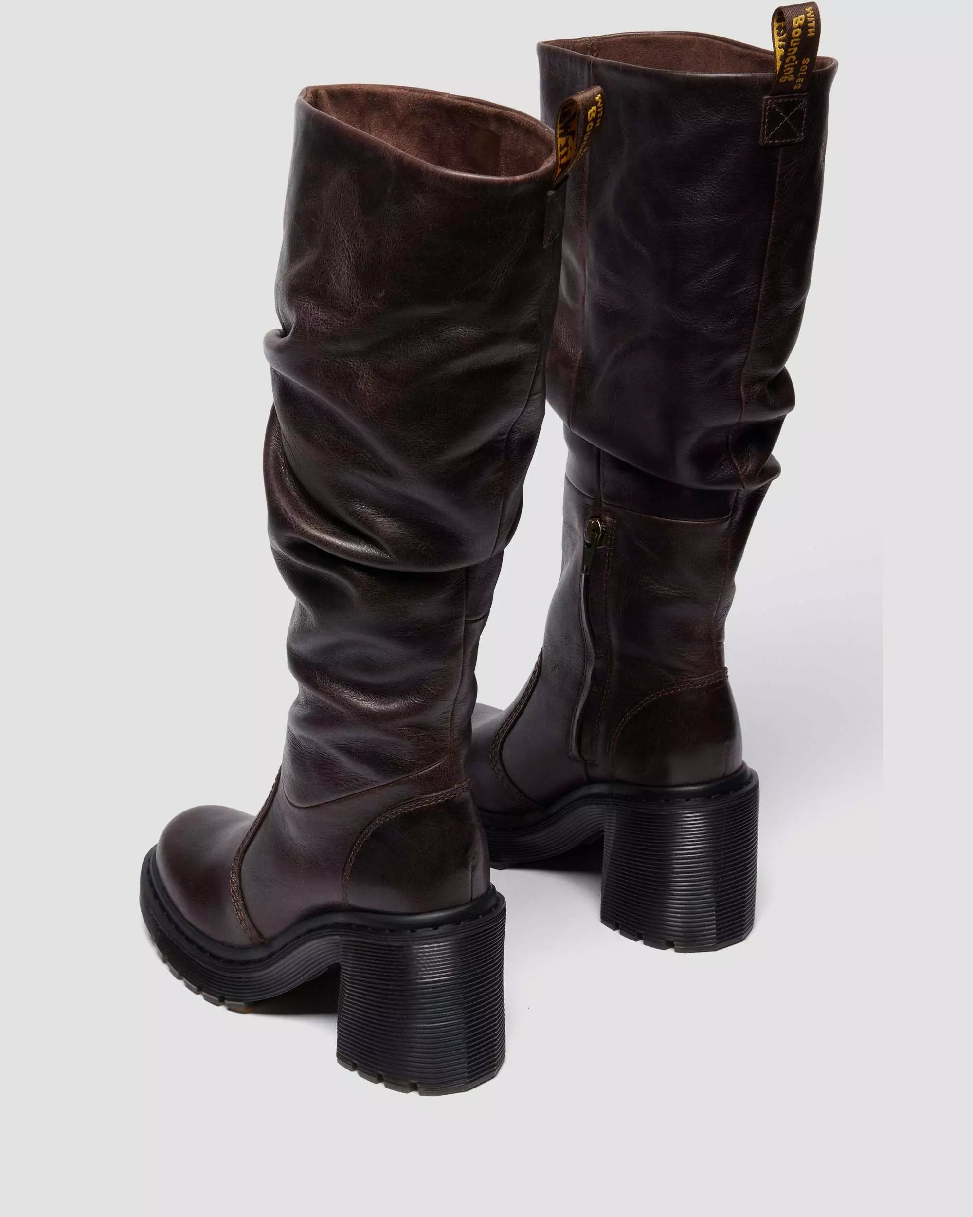 Kasey Kinsley Leather Knee High Heeled Boots