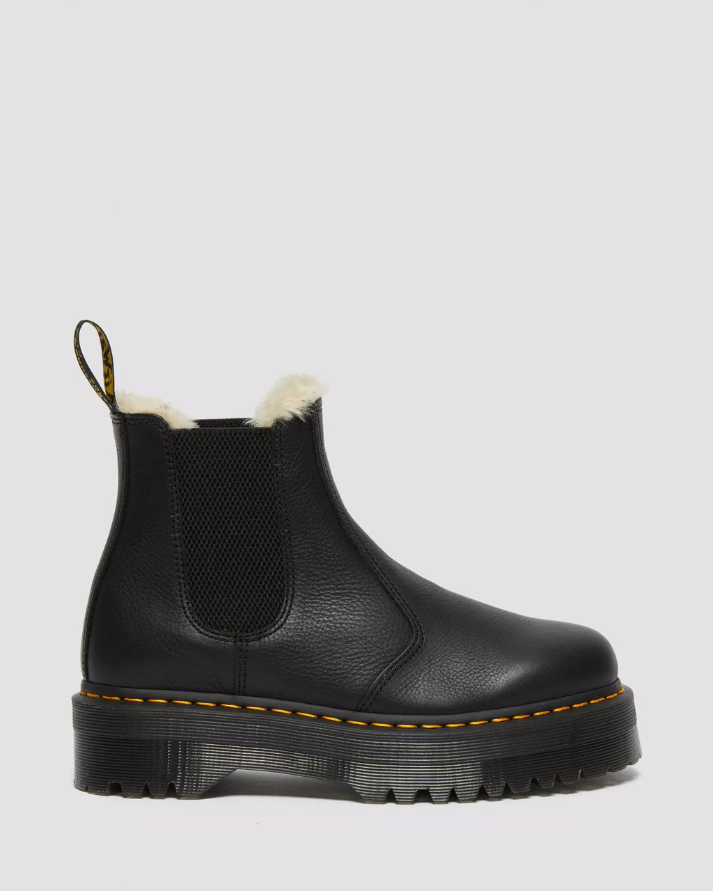 2976 Faux Fur Lined Platform Chelsea Boots