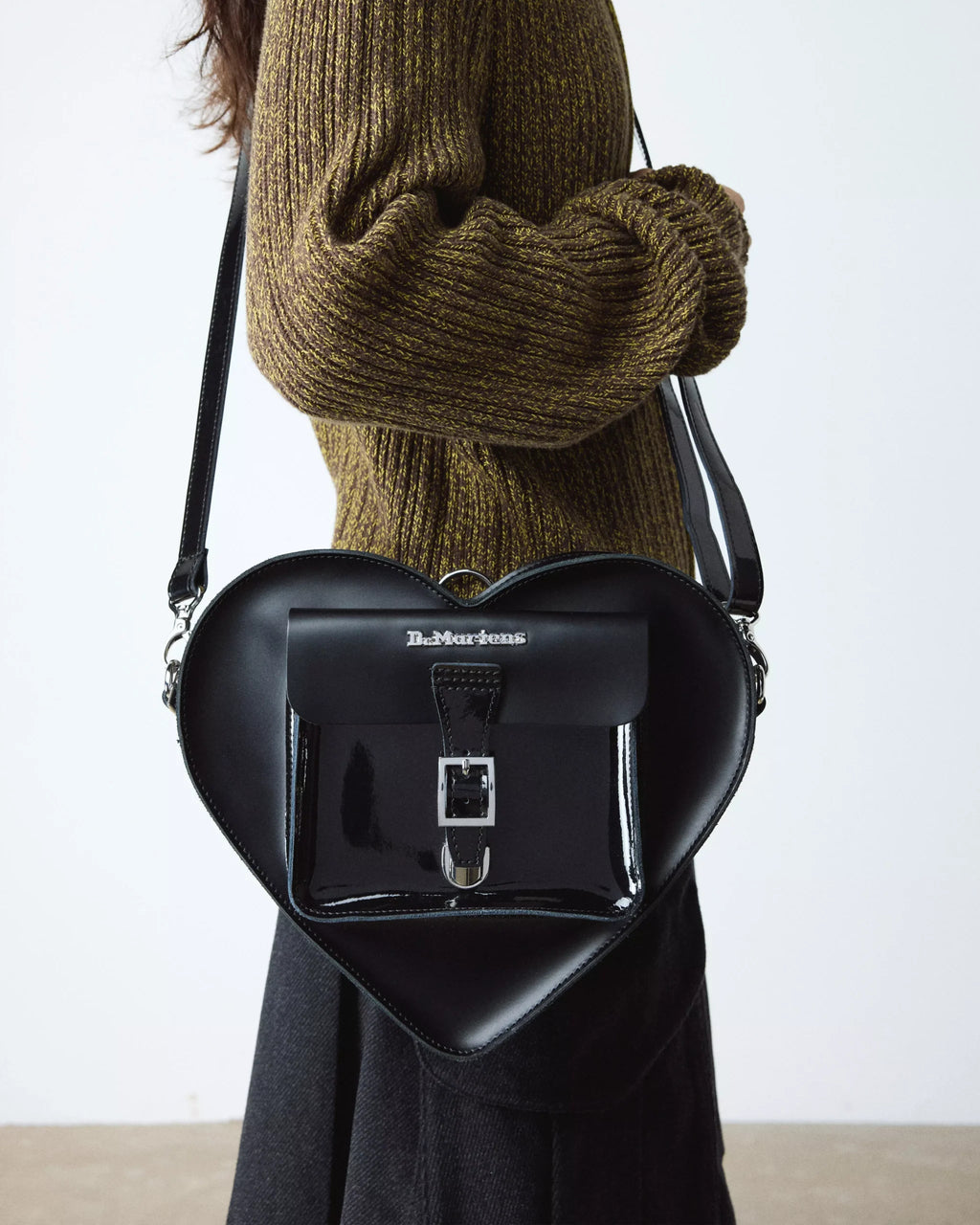 Heart Shaped Hardware Kiev Leather Bag