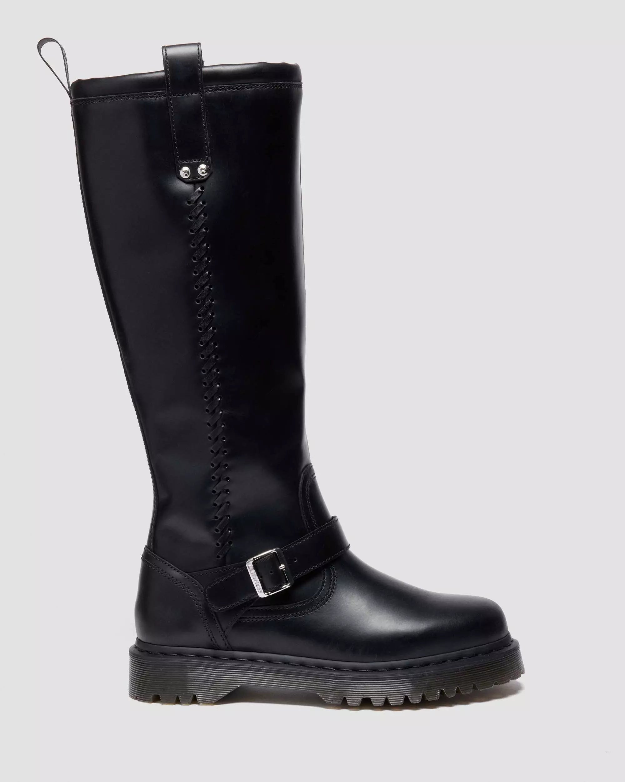Anistone Knee High Orleans Leather Biker Boots