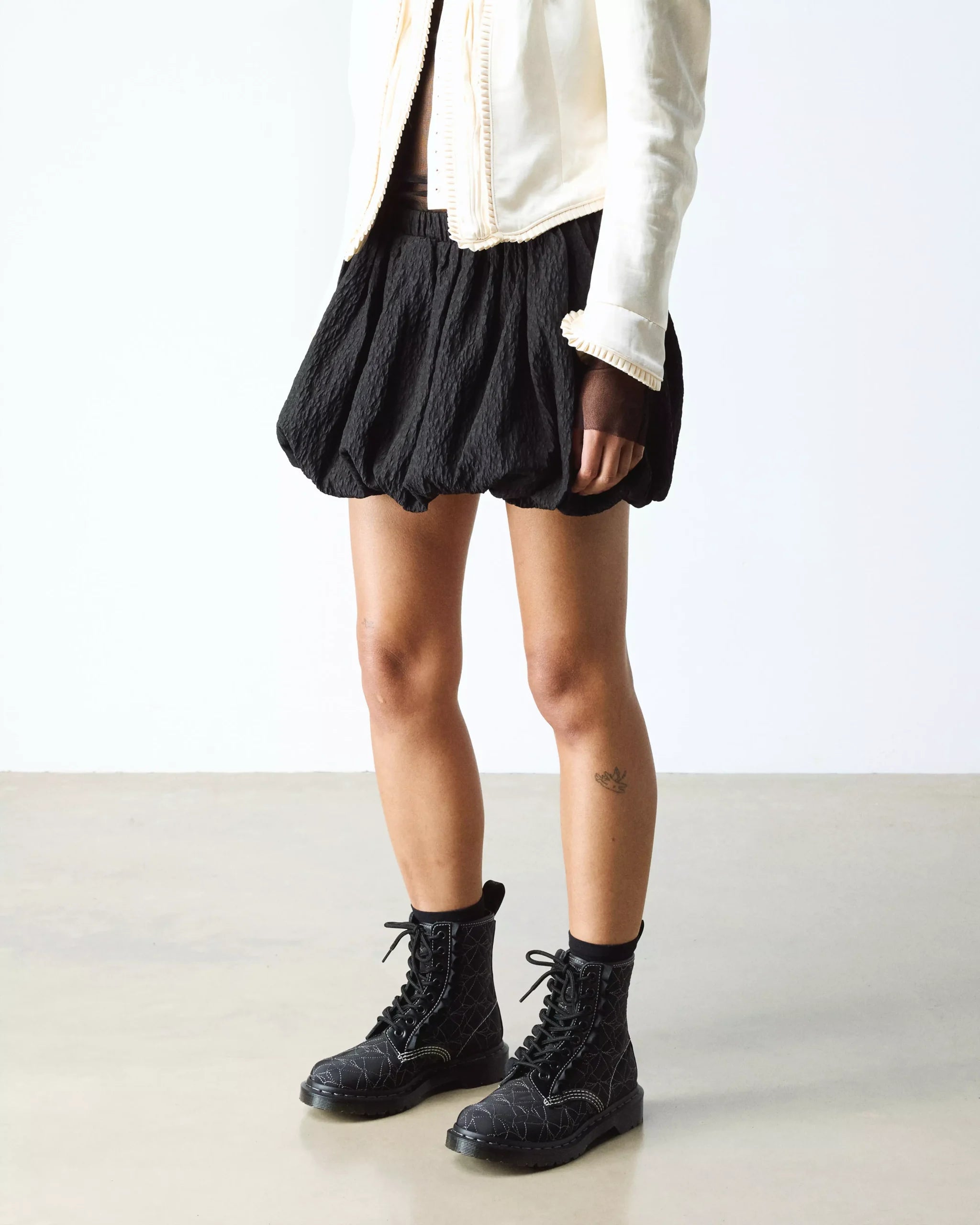 1460 FRILL Leather Lace Up Boots