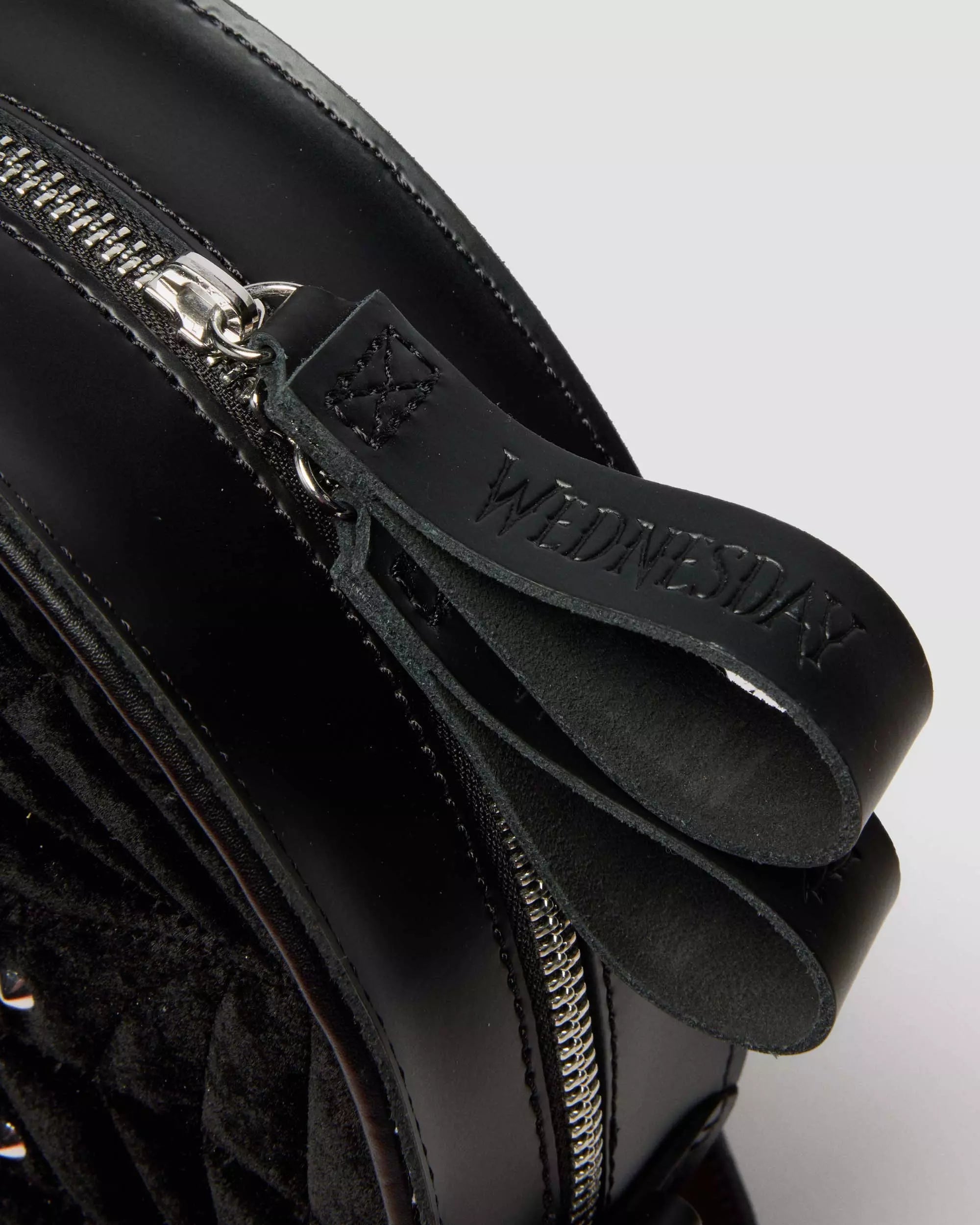Wednesday Round Backpack Velvet & Kiev Leather Bag