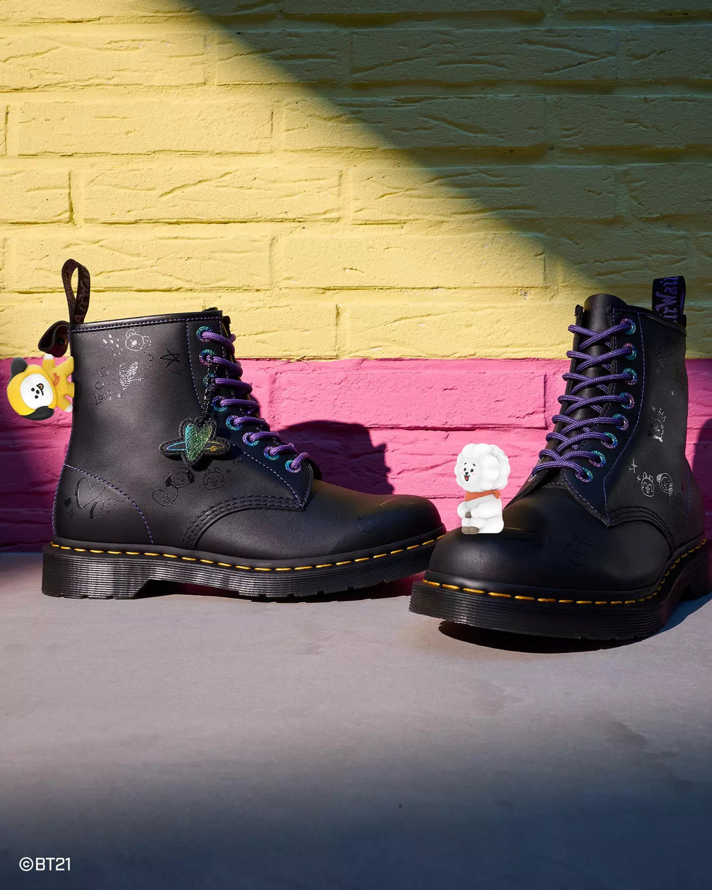 1460 x BT21 Leather Lace Up Boots