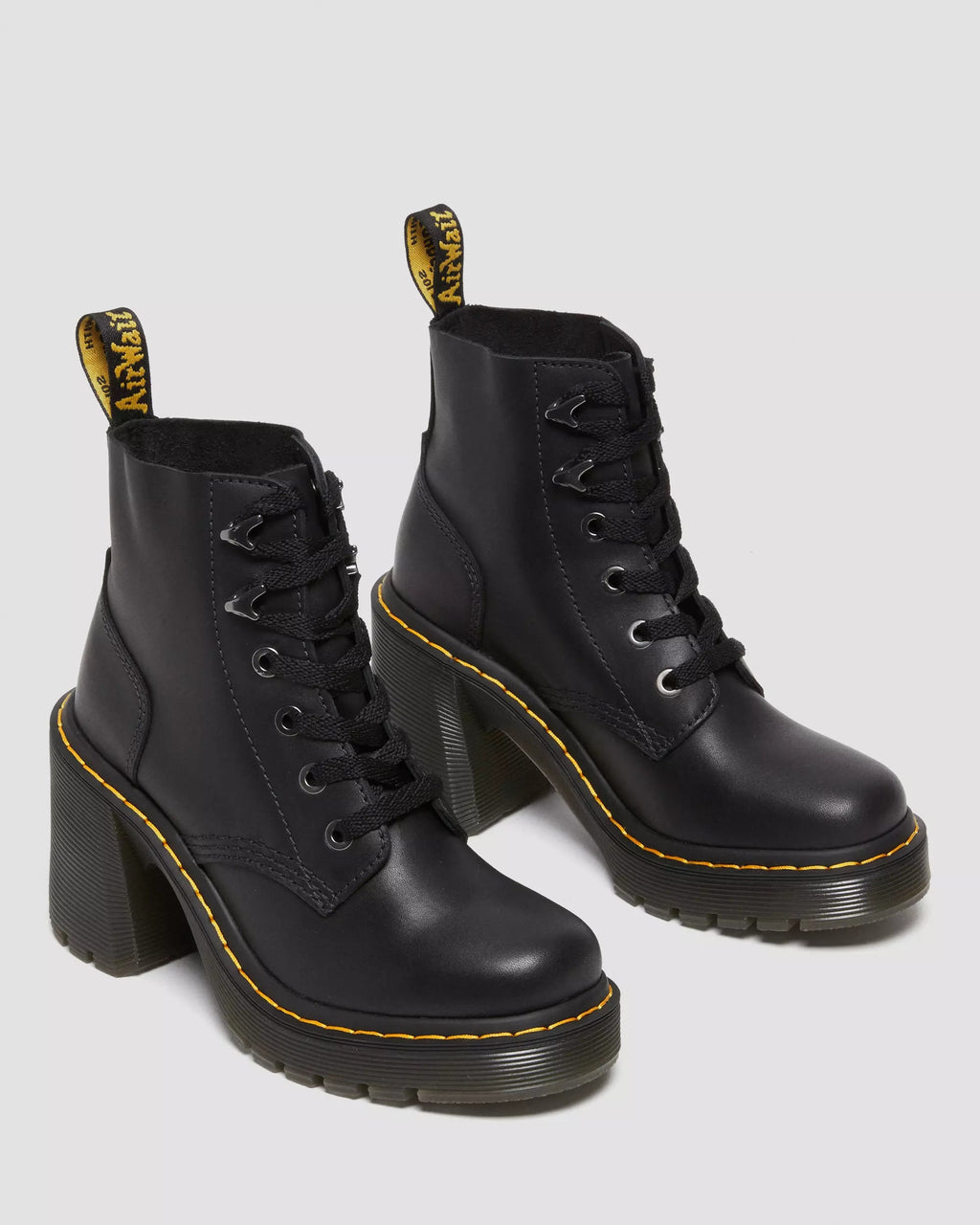 Jesy Sendal Leather Lace Up Flared Heel Boots