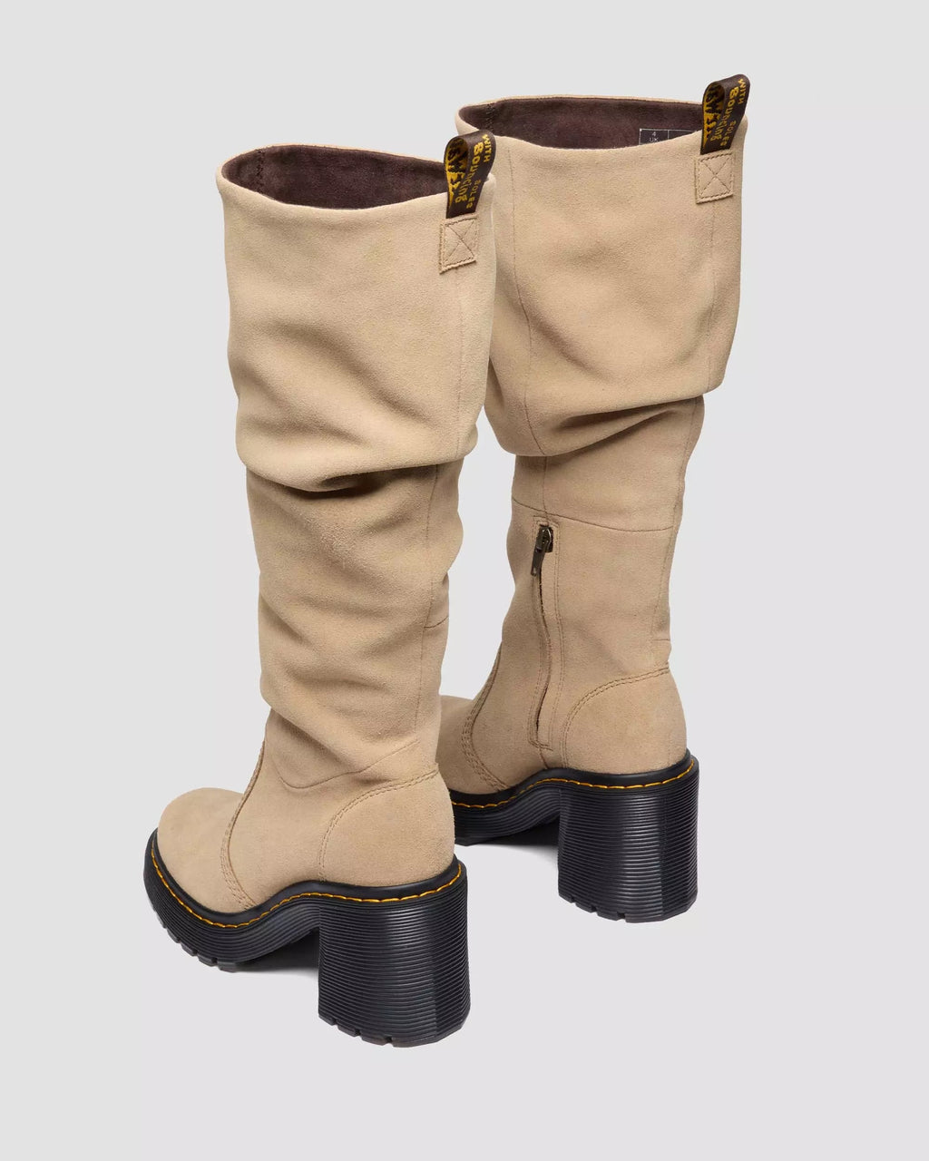 KASEY Suede Knee High Heeled Boots