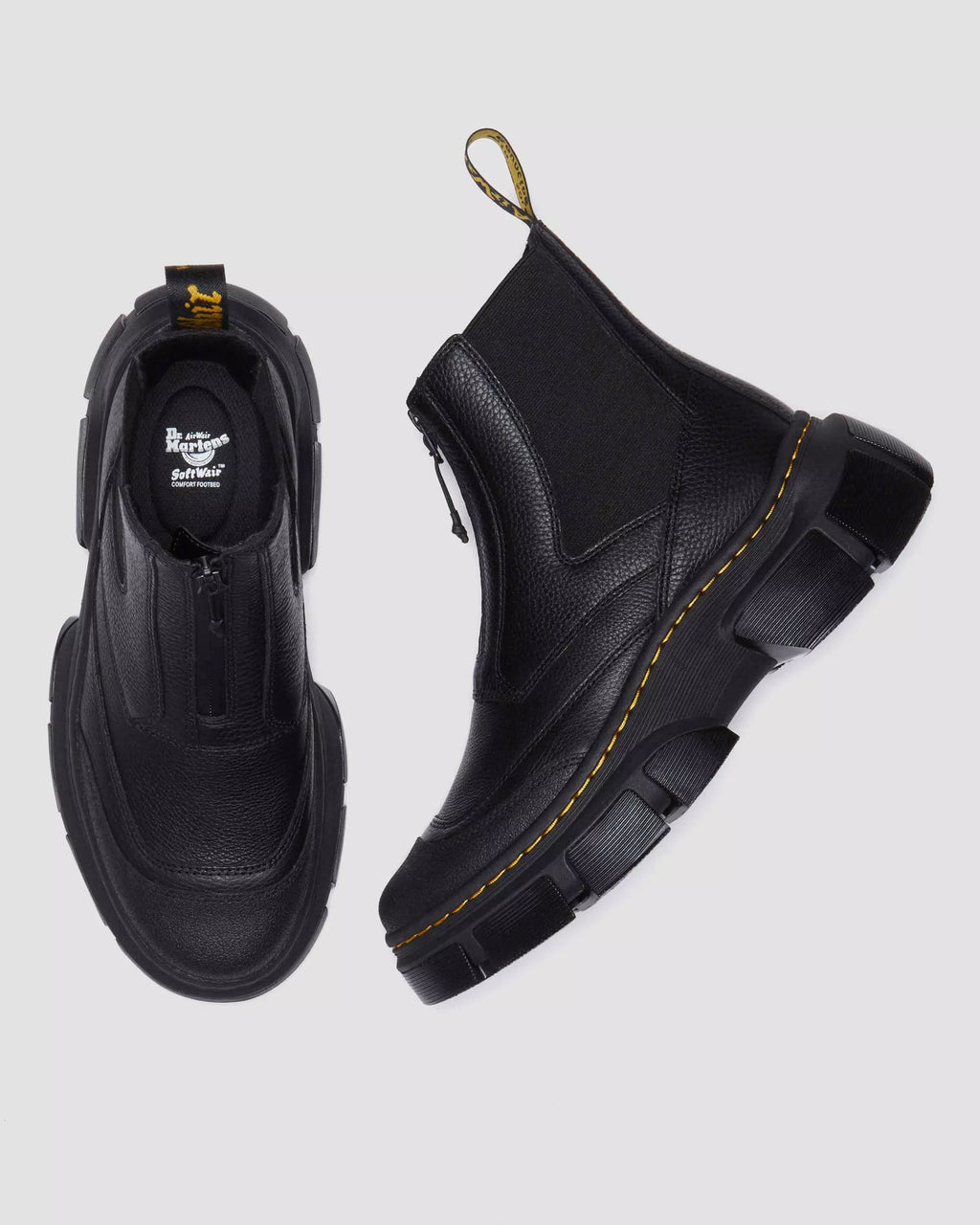 DMXL Zip Leather Chelsea Boots
