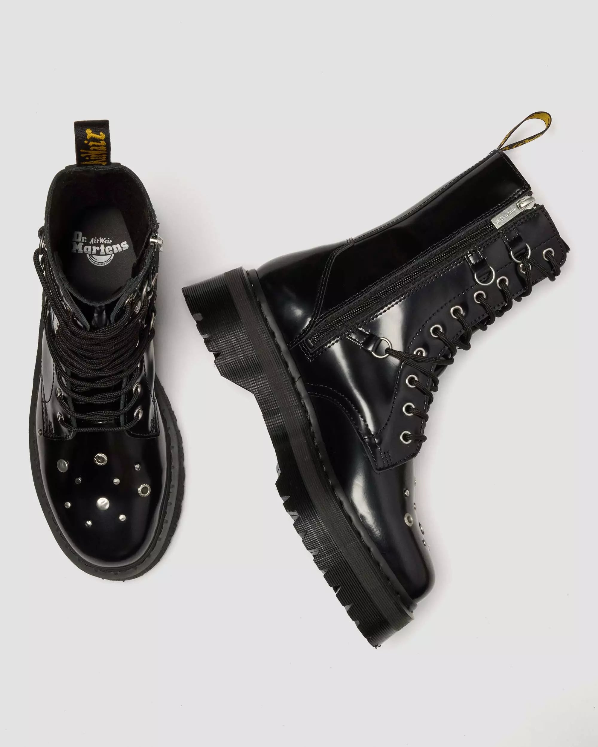 JADON HI Studded Buttero Leather Platform Boots