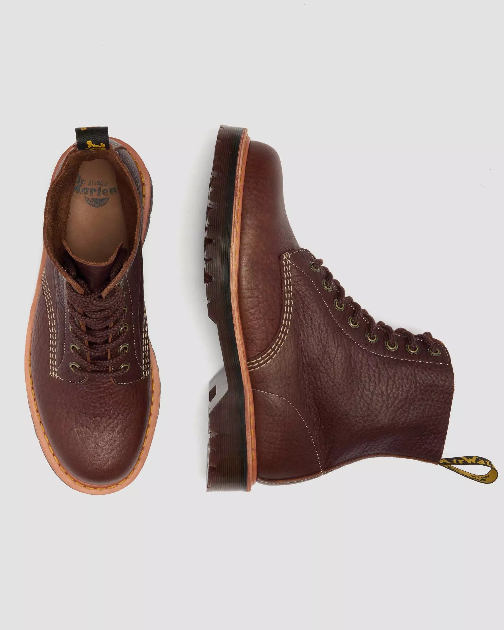 1460 Wild Grain Leather Lace Up Boots