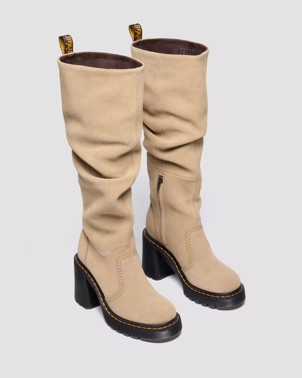KASEY Suede Knee High Heeled Boots