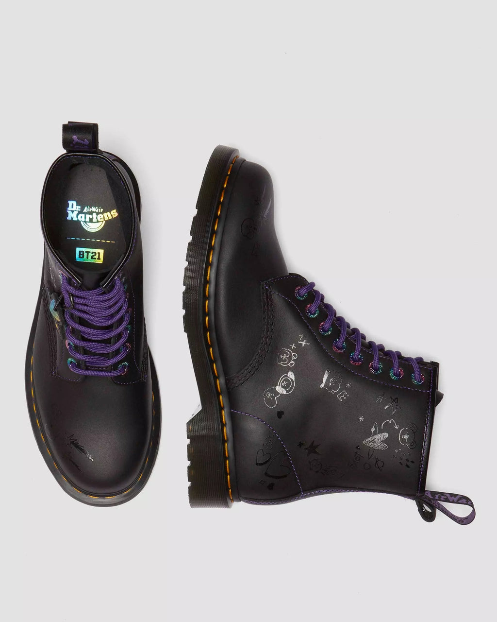1460 x BT21 Leather Lace Up Boots