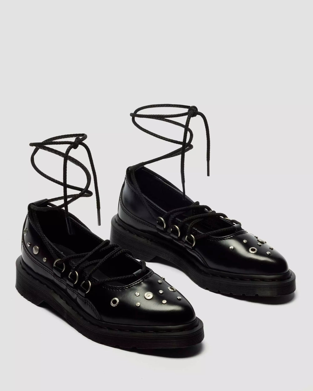 ELPHIE II Studded Buttero Leather Ballet Flats