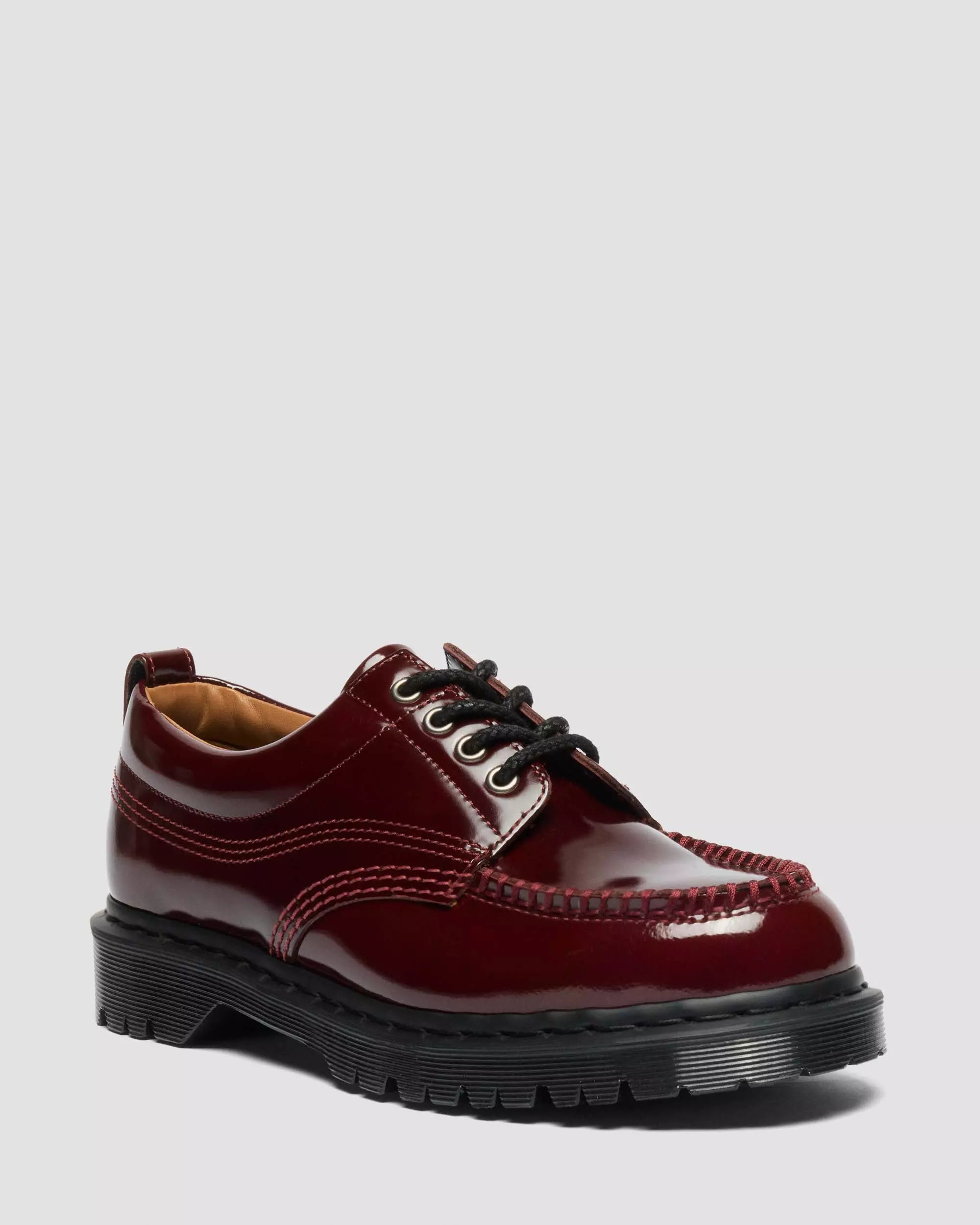 Lowell Lacquered Leather Moc Toe Shoes