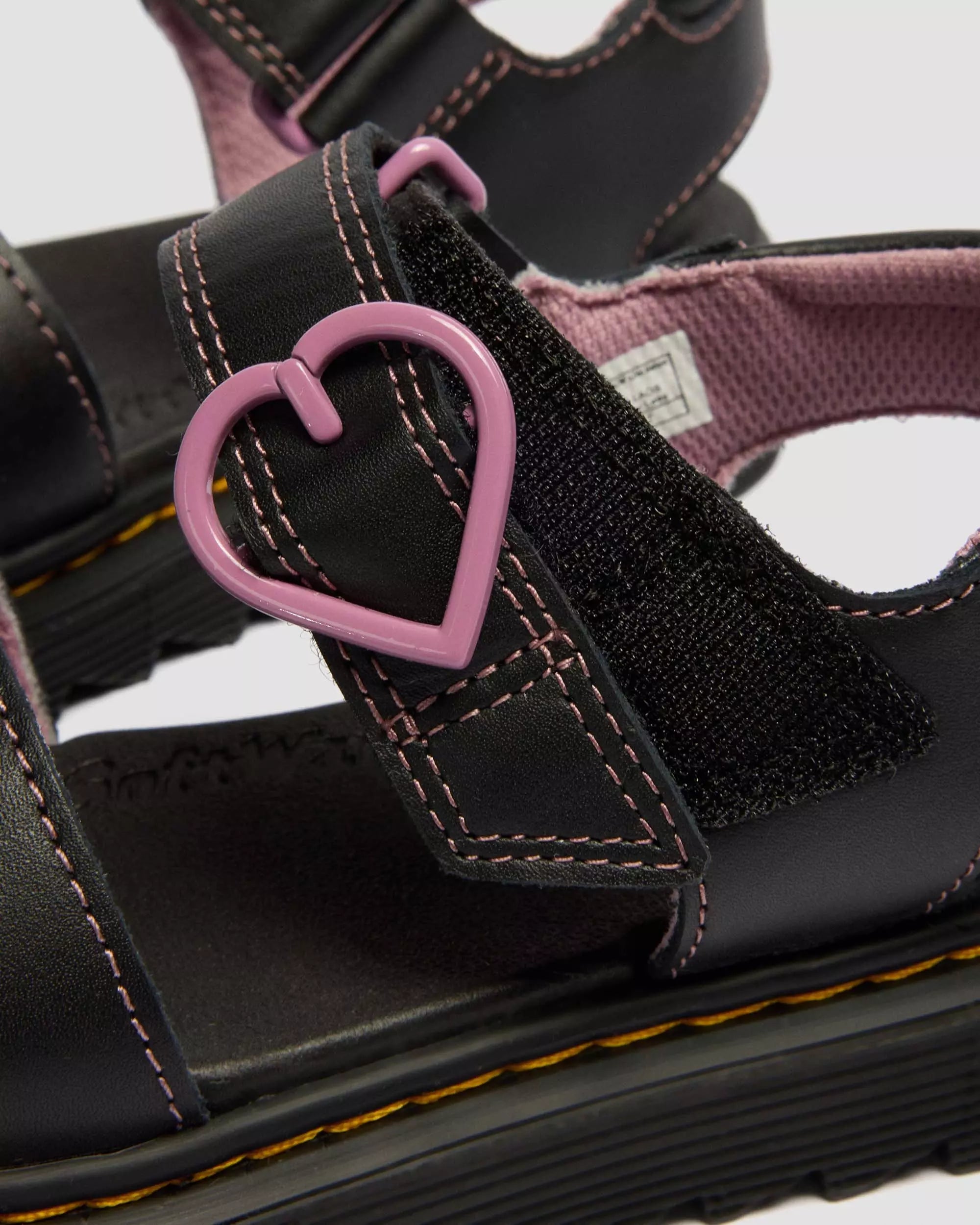 Junior Marlowe II Glitter Heart Leather Strap Shoes