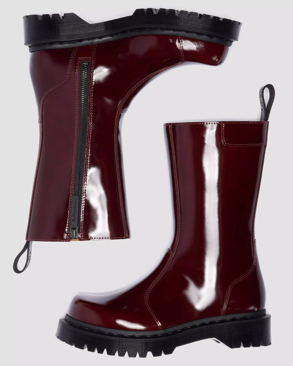 Rejena Lacquered Leather Boots