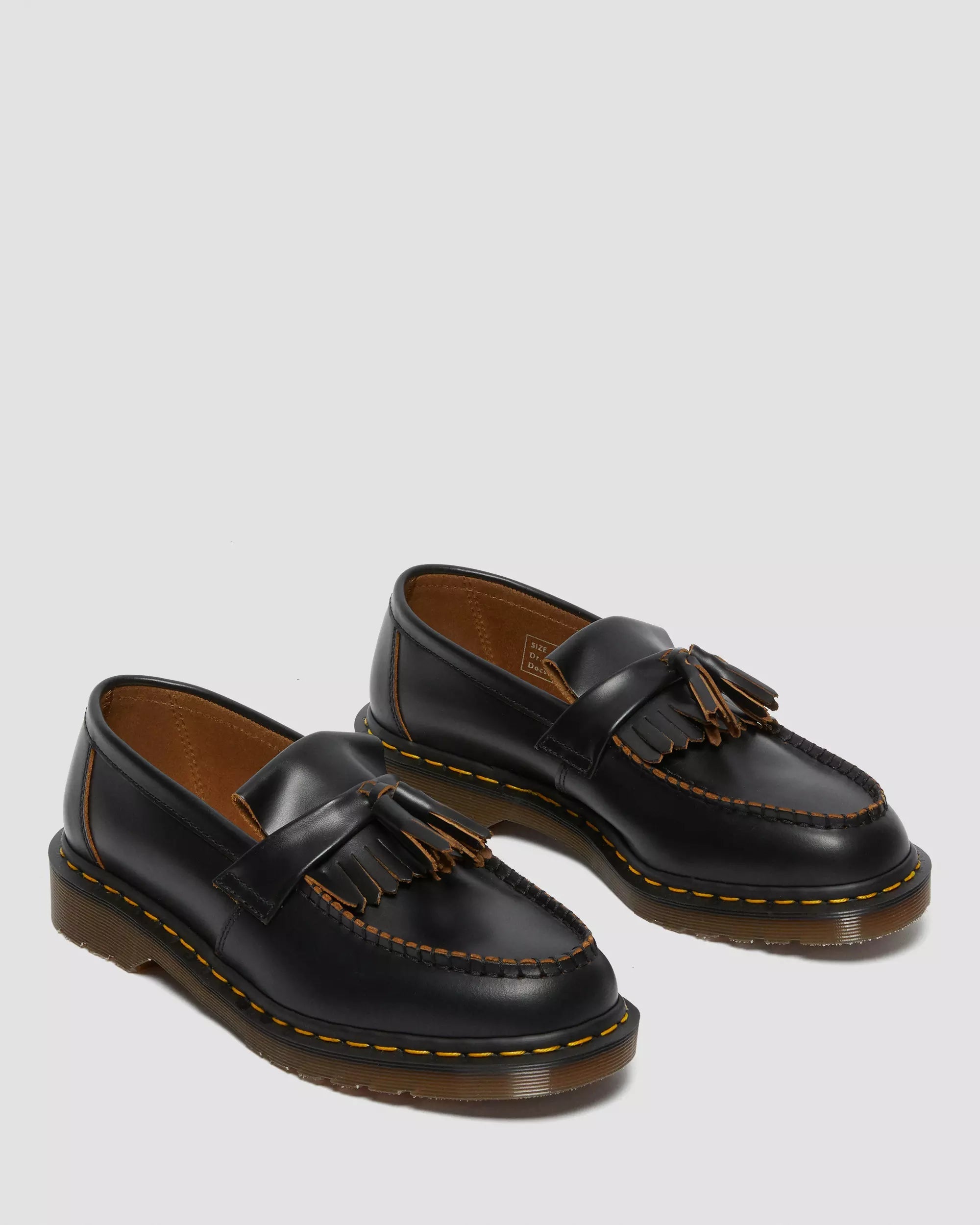 Adrian Vintage Made In England Quilon Leather Tassel Loafers