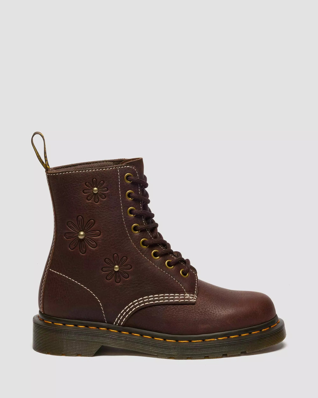 1460 Pascal Flower Grizzly Leather Boots