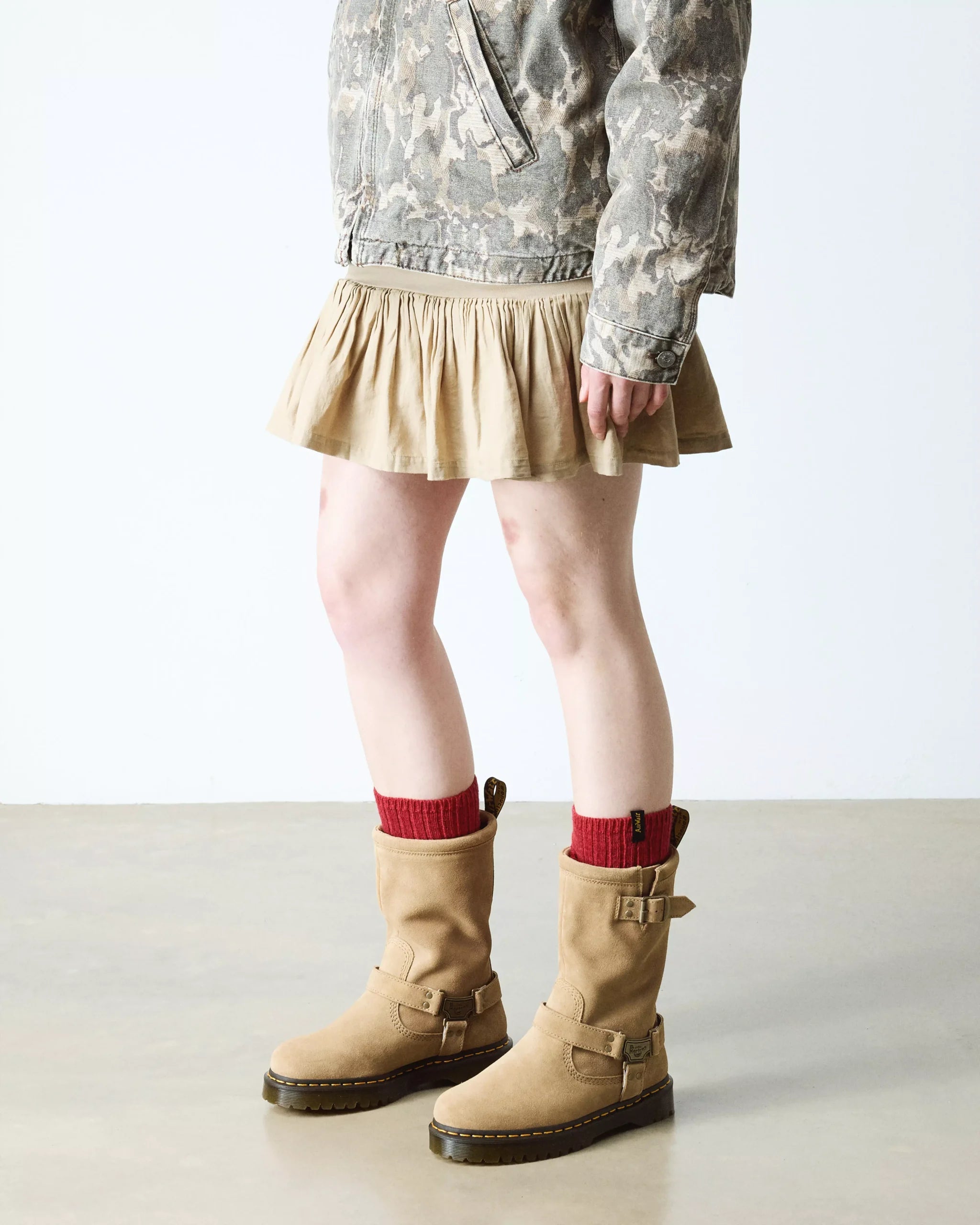 Anistone Hi Suede Biker Boots Suede Biker Boots