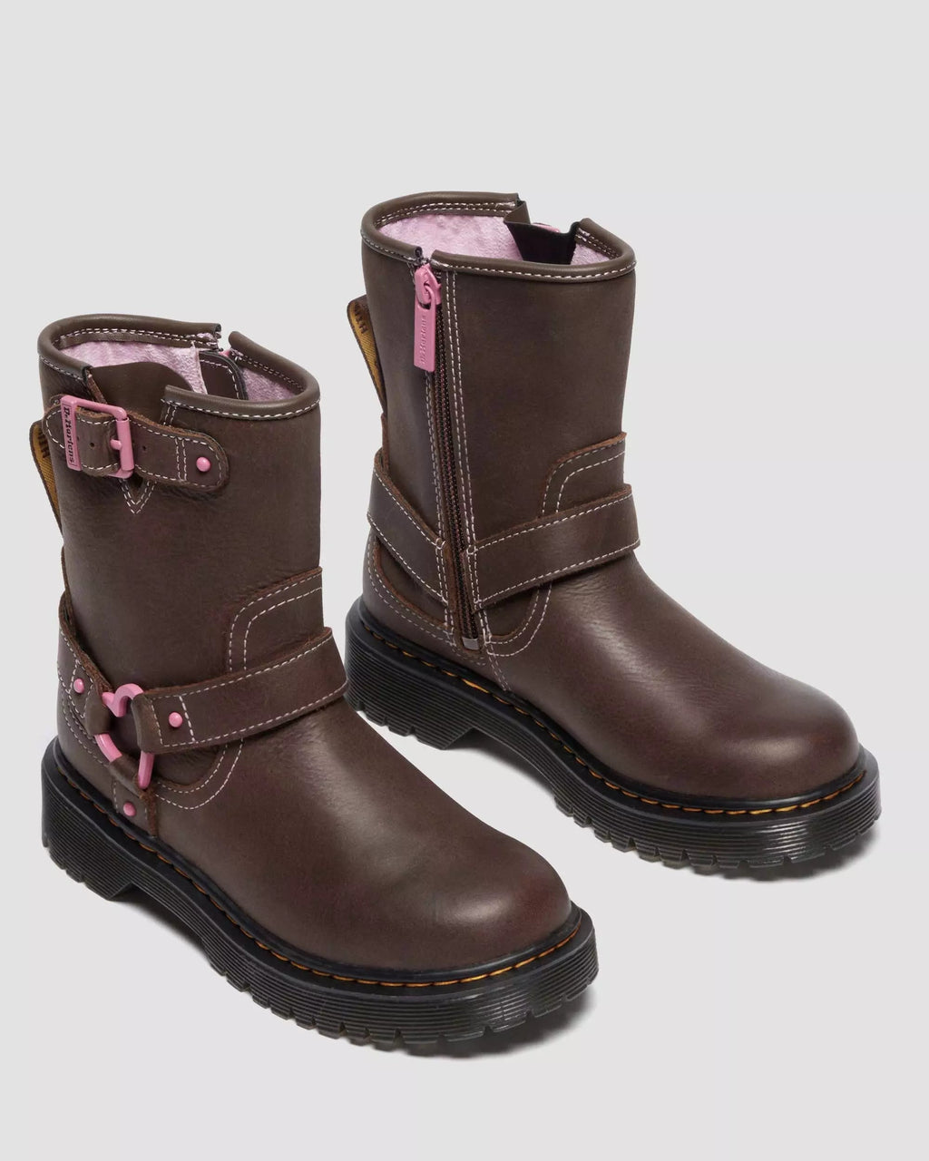 Genaya Junior Kids Leather Biker Boots