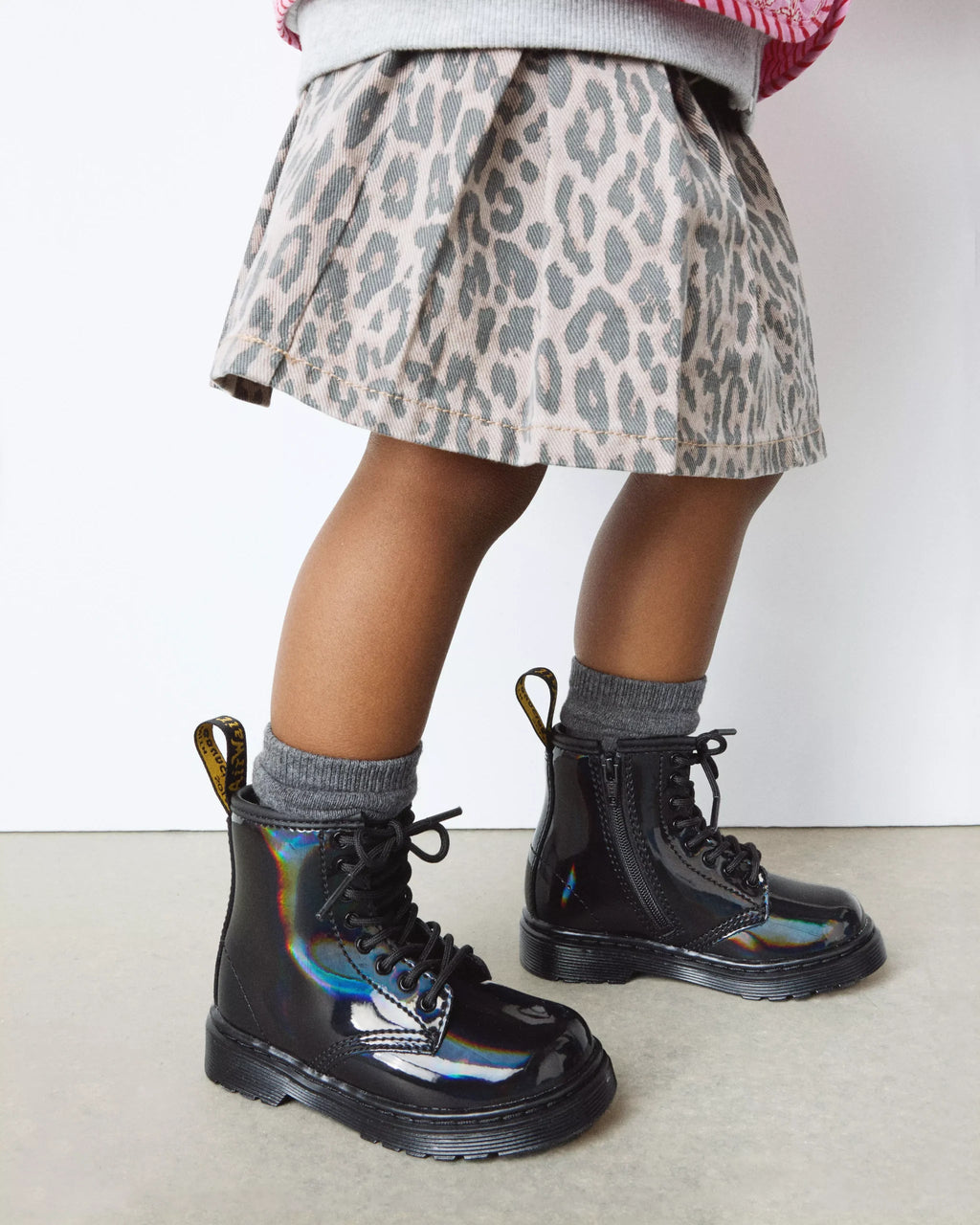TODDLER 1460 RAINBOW Patent Leather Lace Up Boots