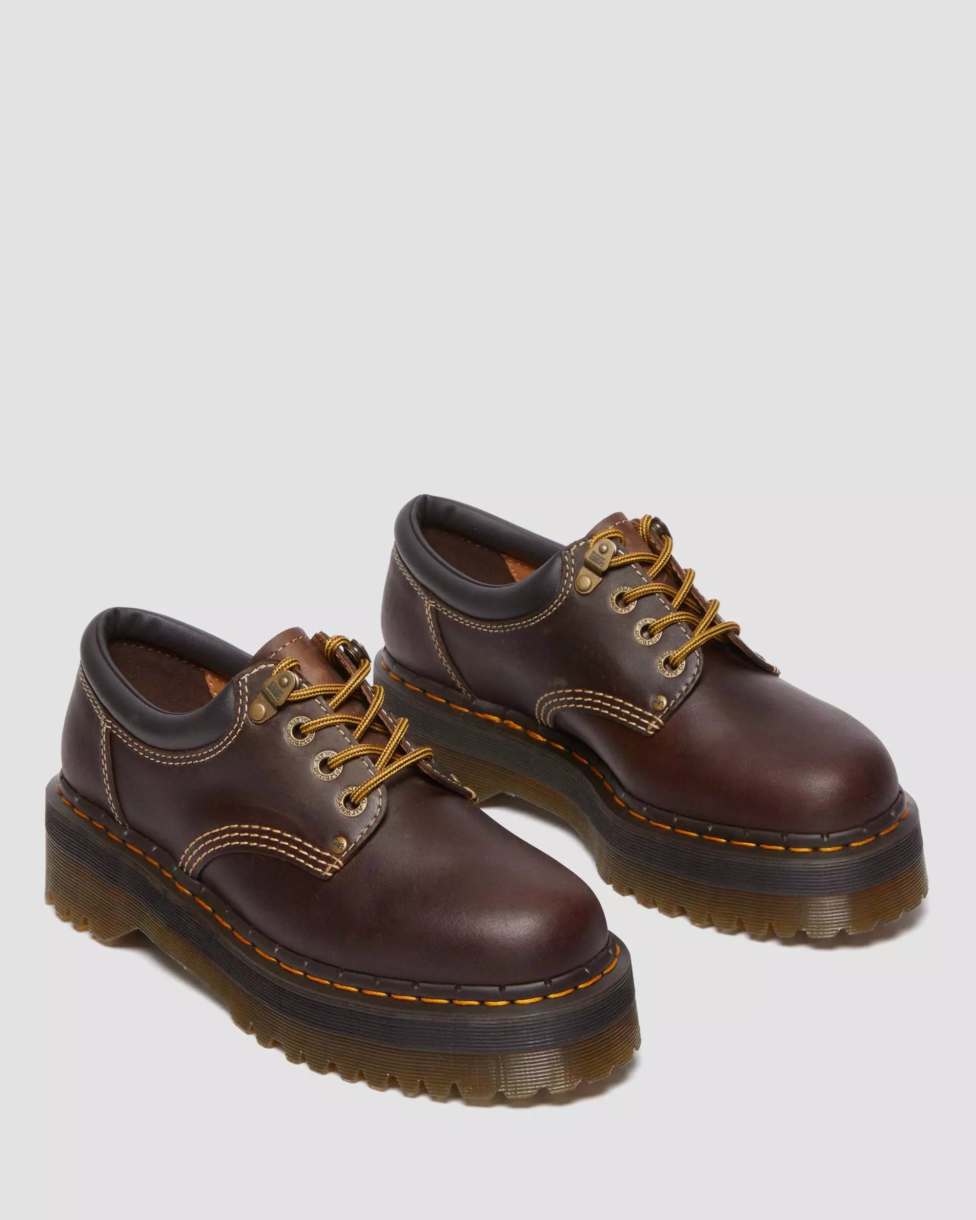 8053 Arc Crazy Horse Leather Platform Casual Shoes