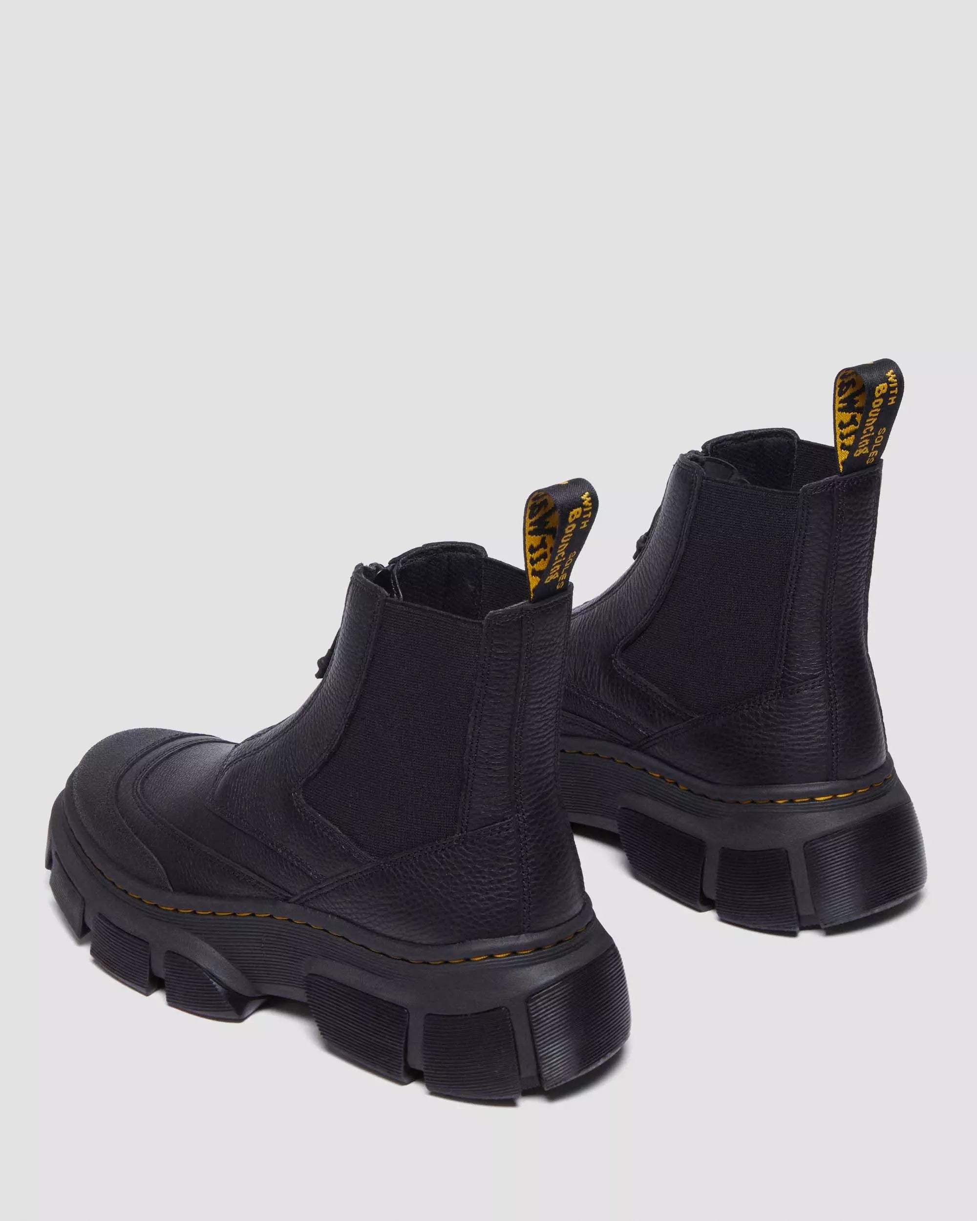 DMXL Zip Leather Chelsea Boots