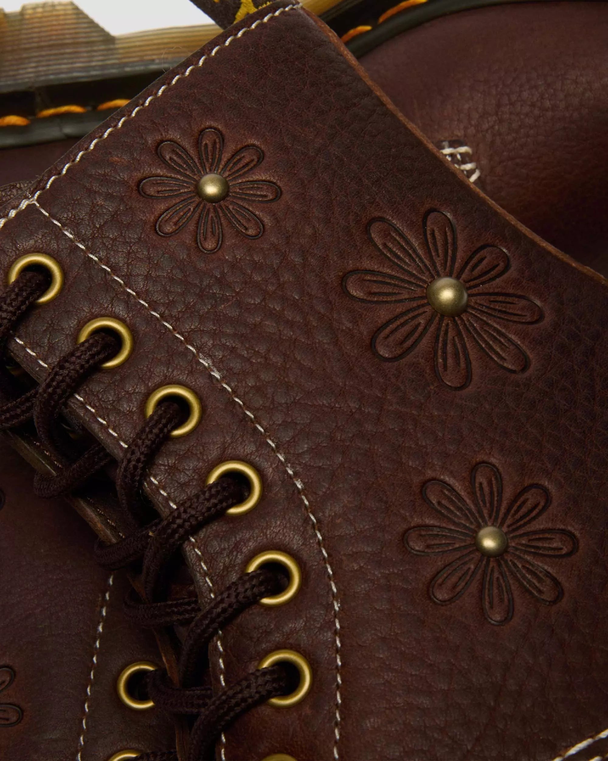 1460 Pascal Flower Grizzly Leather Boots