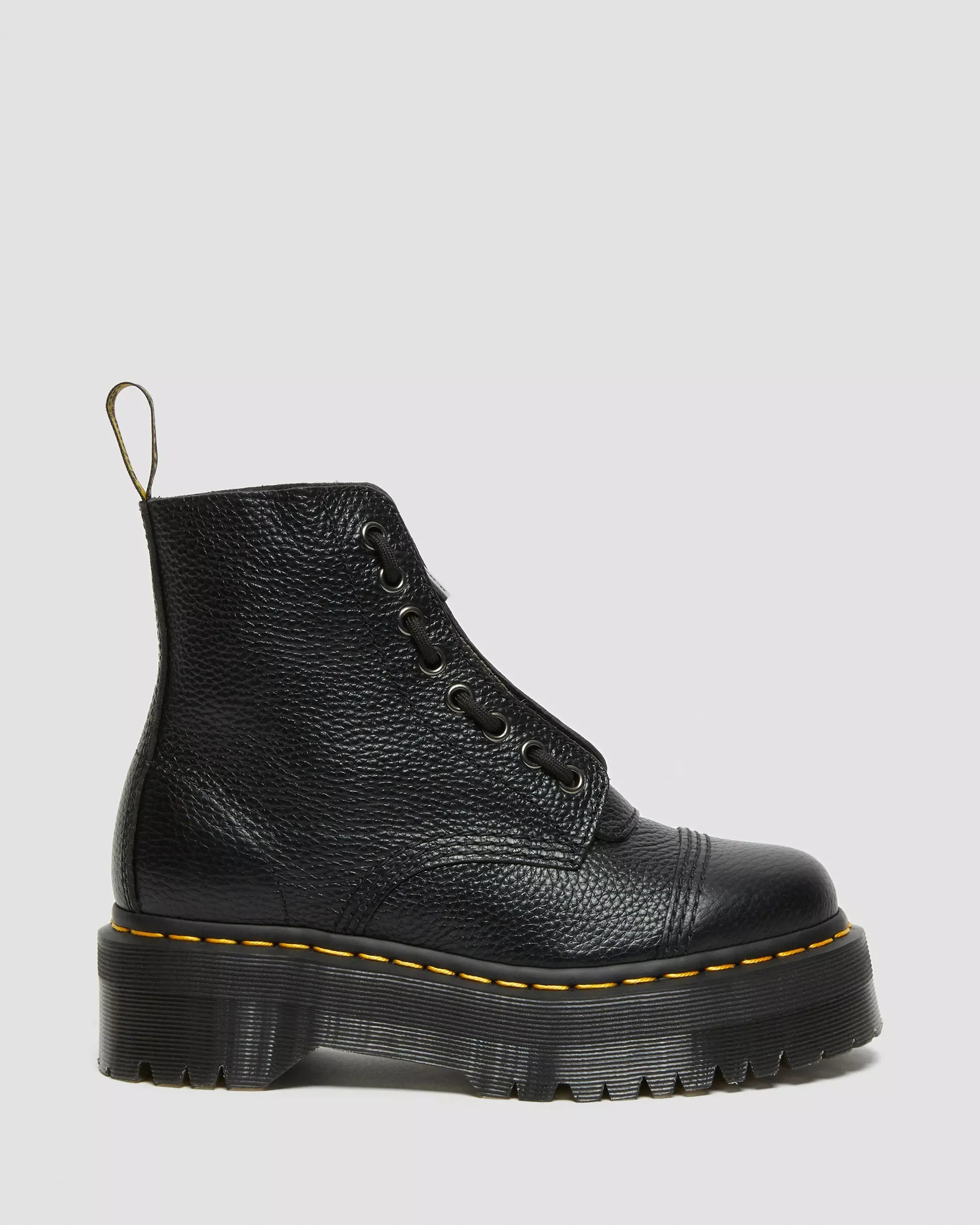 SINCLAIR Milled Nappa Leather Platform Boots